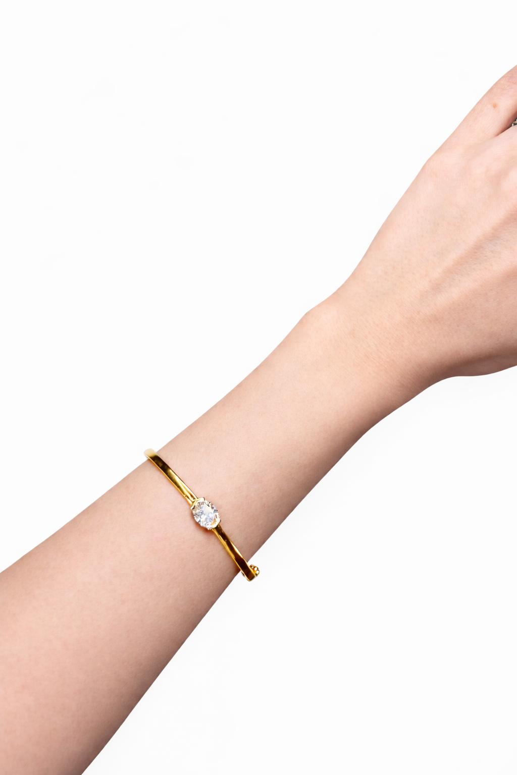 Oval Diamond Bangle
