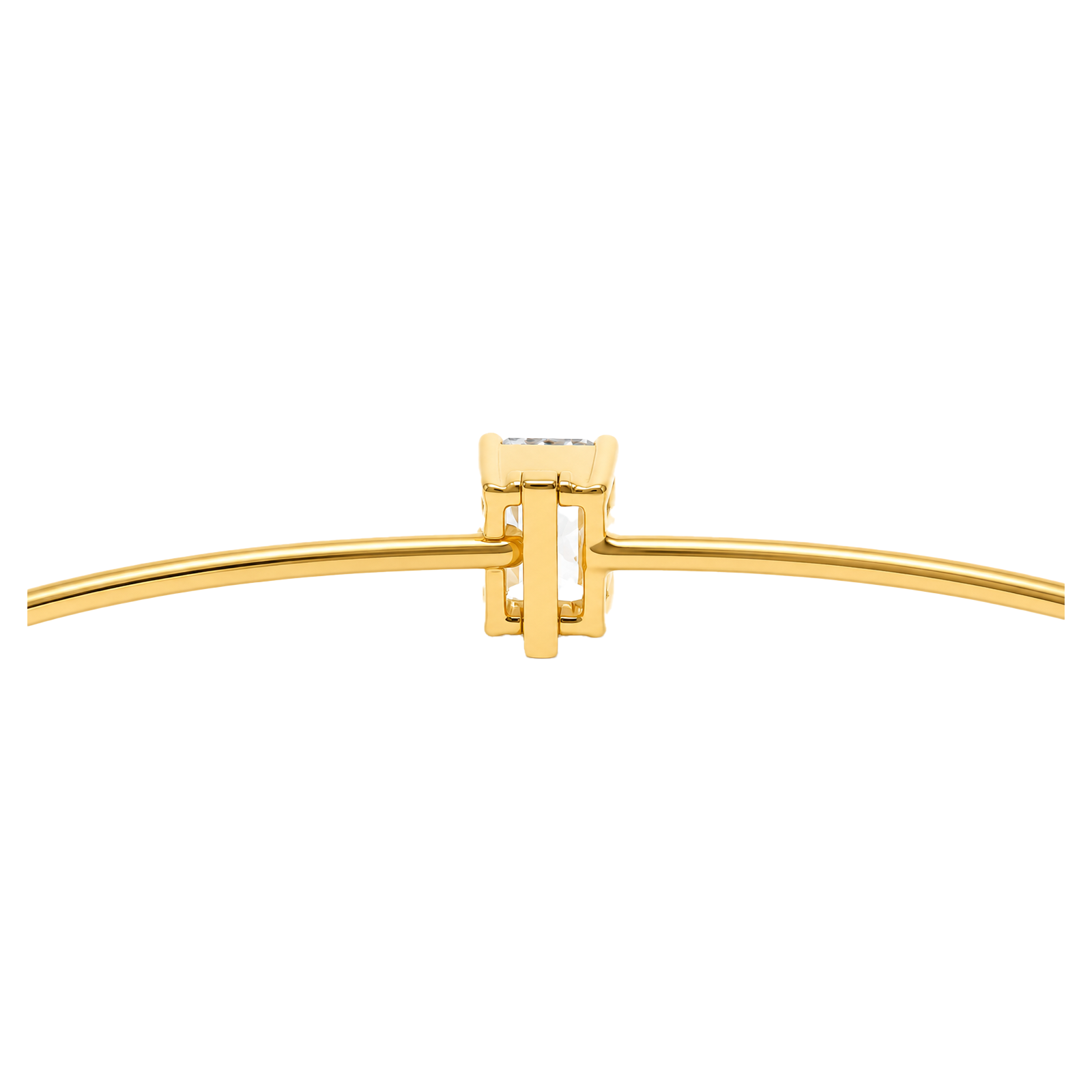 Emerald-Cut Diamond Solitaire Bangle