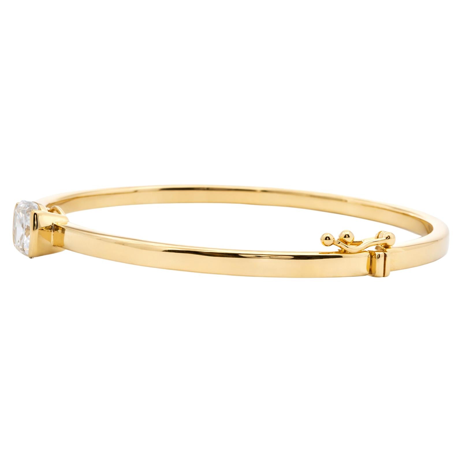 Cushion Diamond Bangle