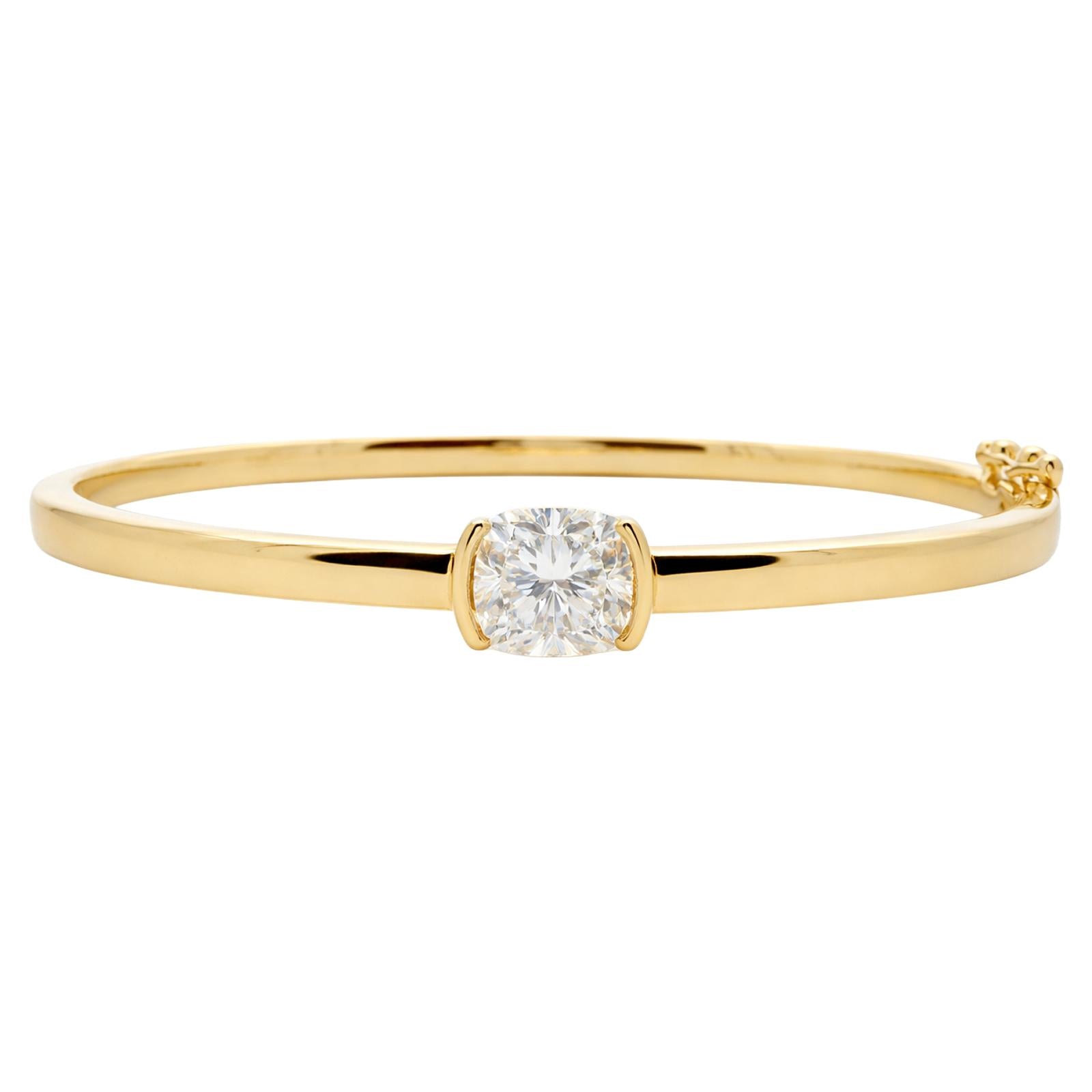 Cushion Diamond Bangle