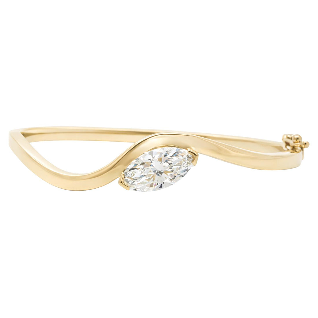 Marquise Diamond Wave Bangle