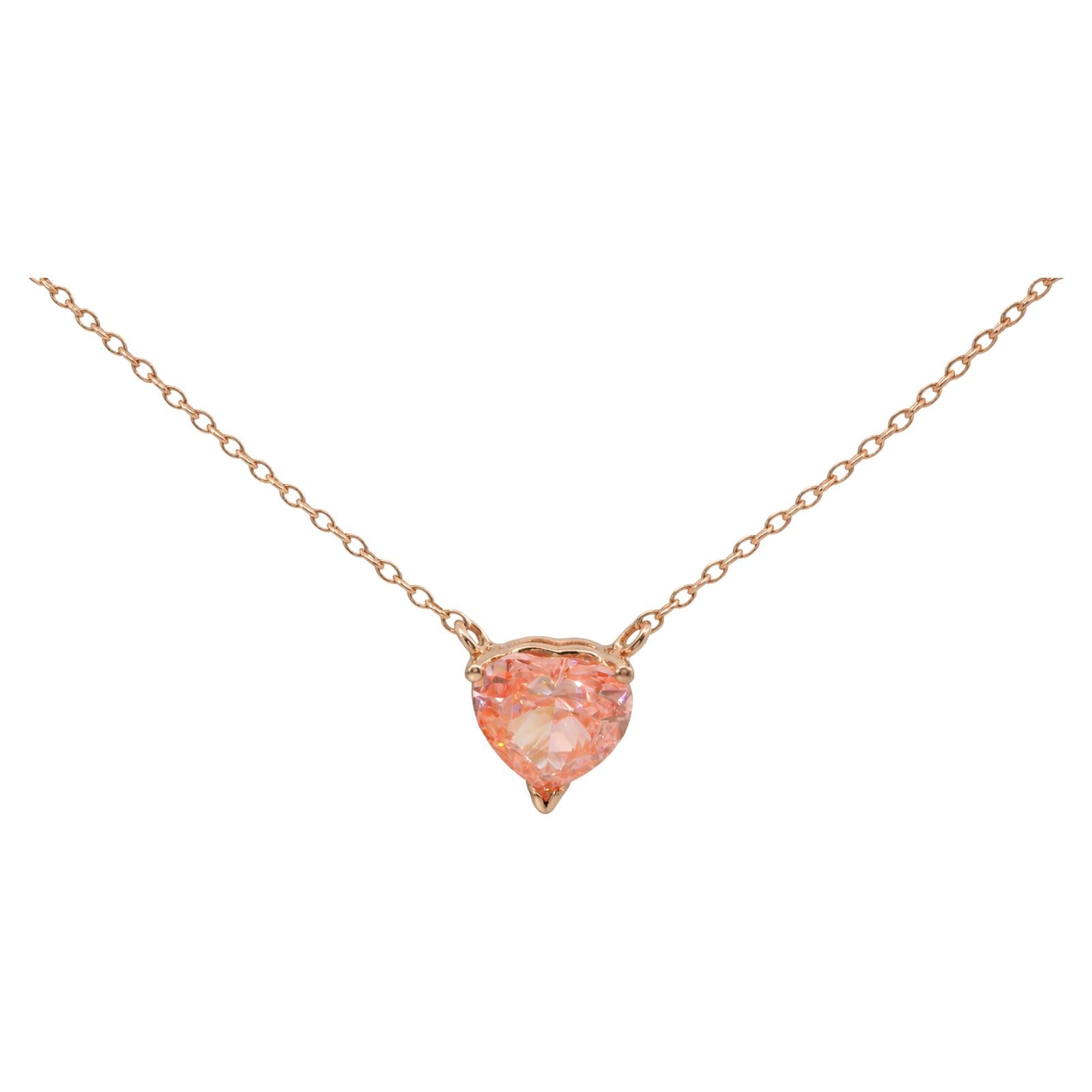Heart Pink Diamond Necklace