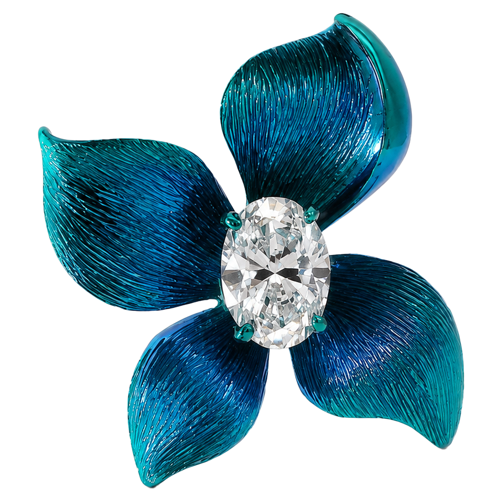 Blue Orchid Diamond Pendant