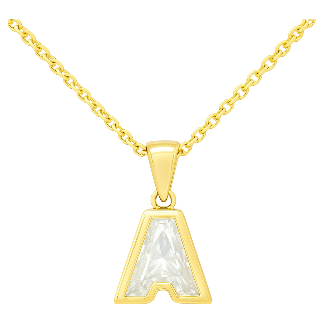 Diamond Letter Initial Necklace