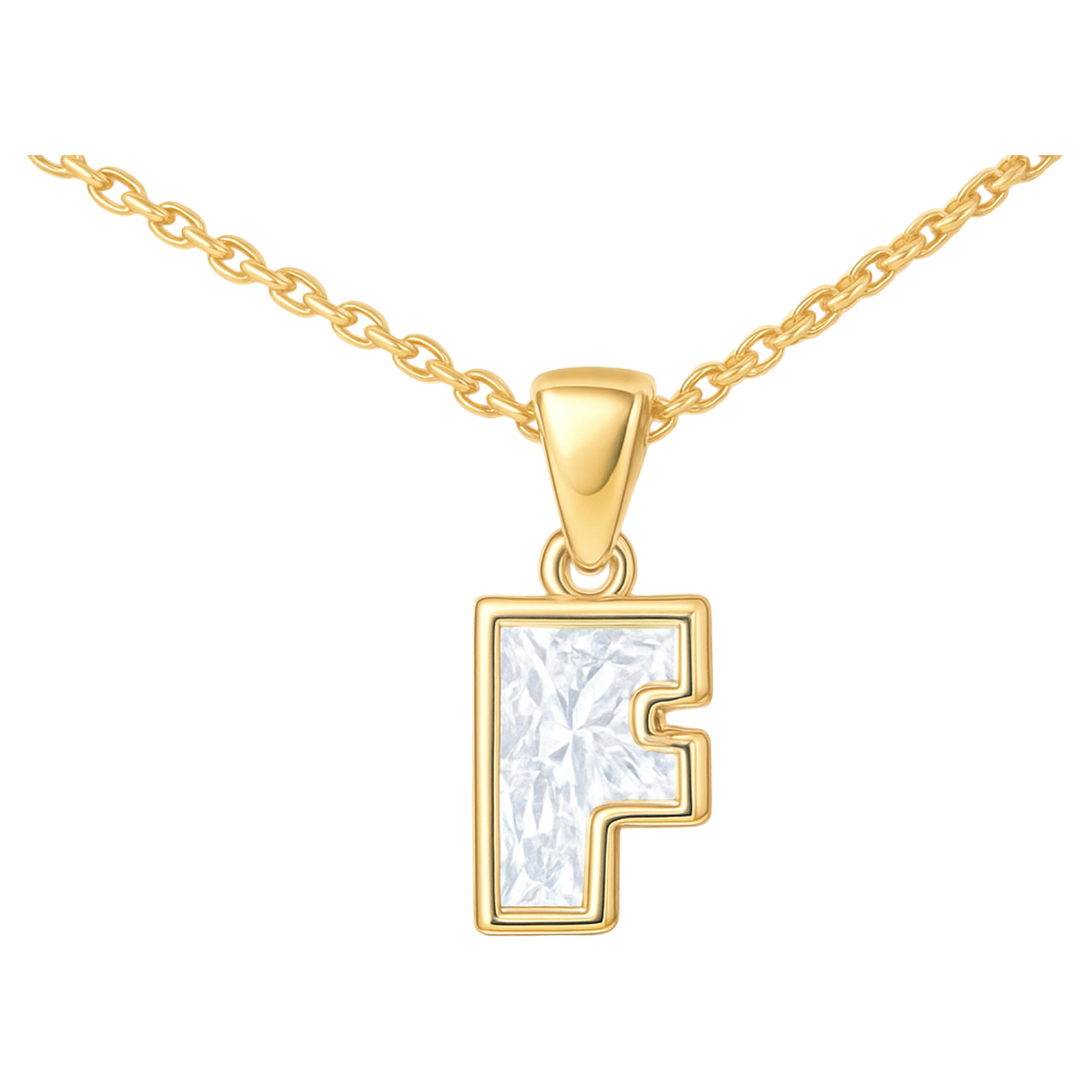 Diamond Letter Initial Necklace