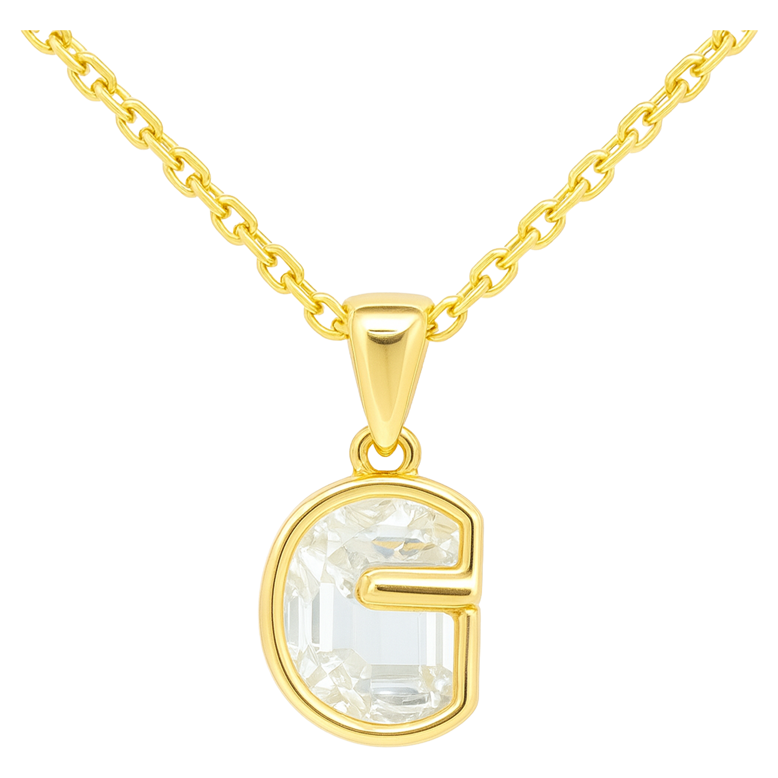 Diamond Letter Initial Necklace