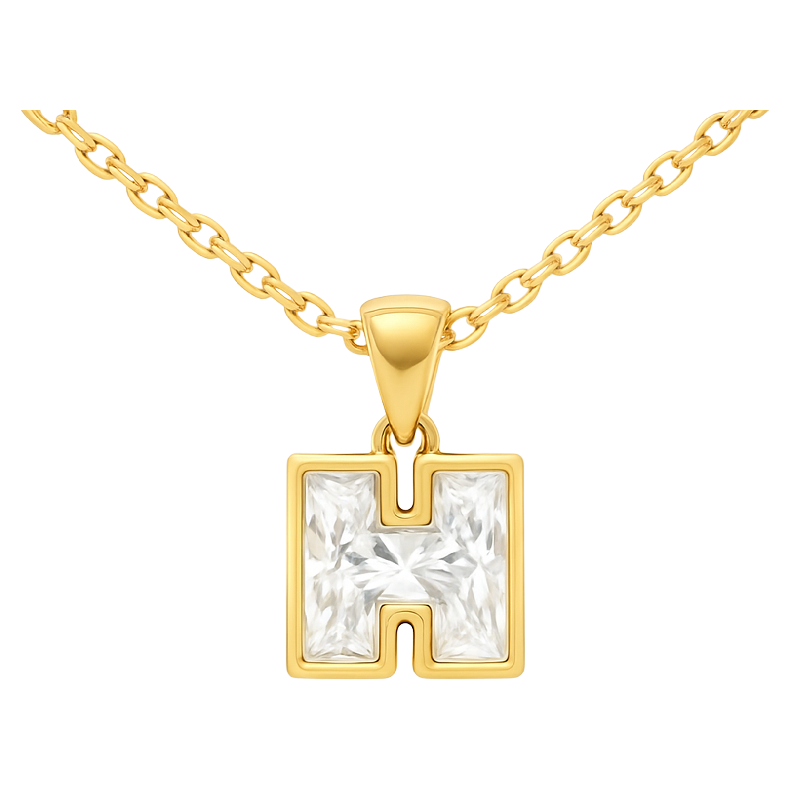 Diamond Letter Initial Necklace