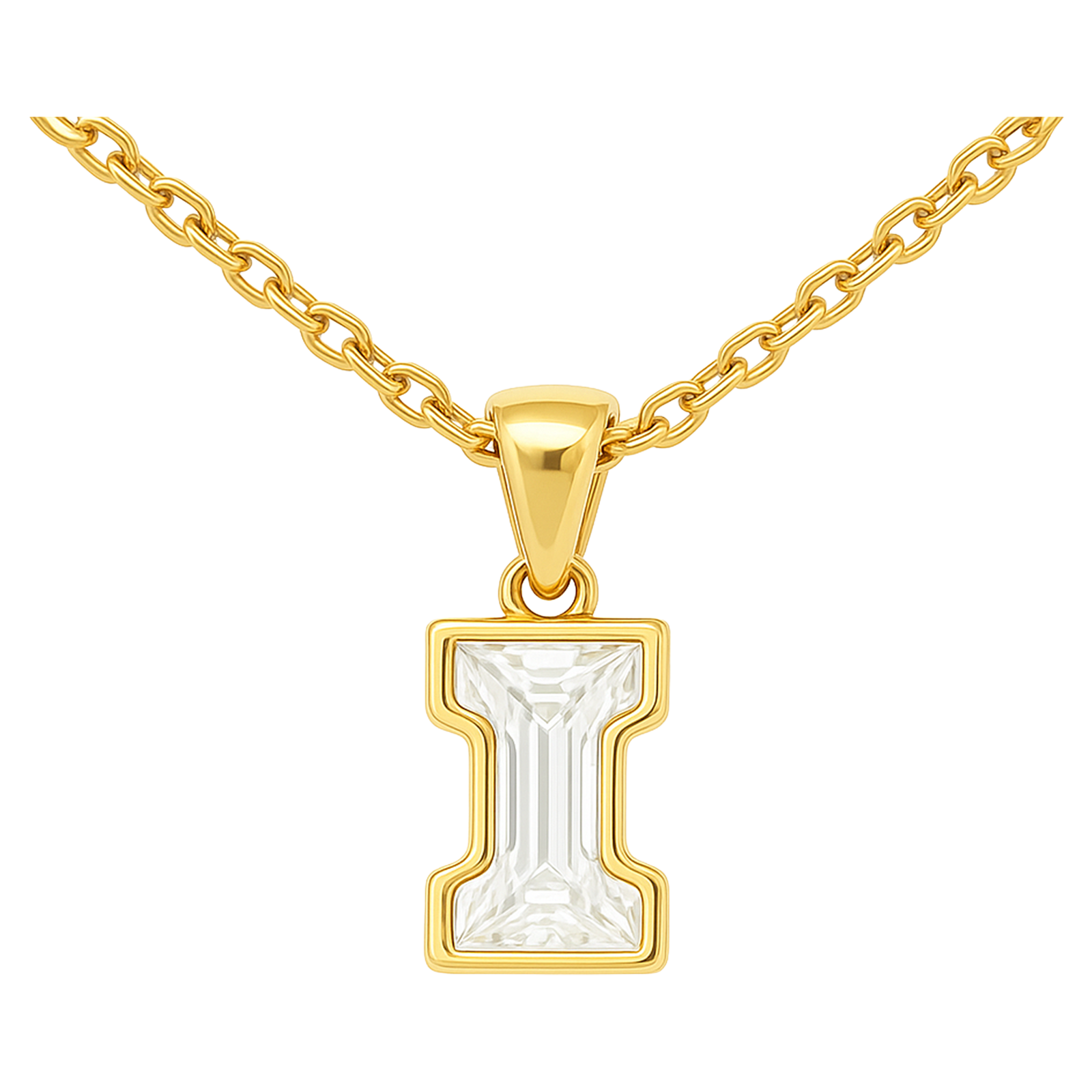 Diamond Letter Initial Necklace