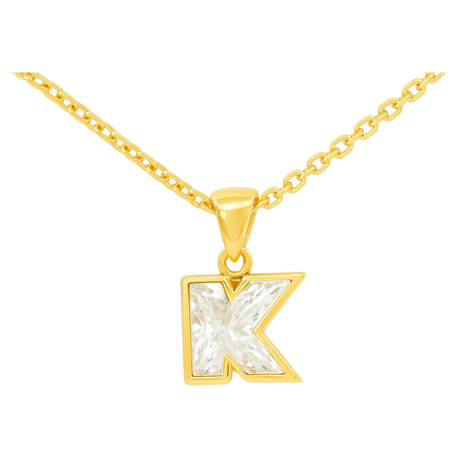 Diamond Letter Initial Necklace