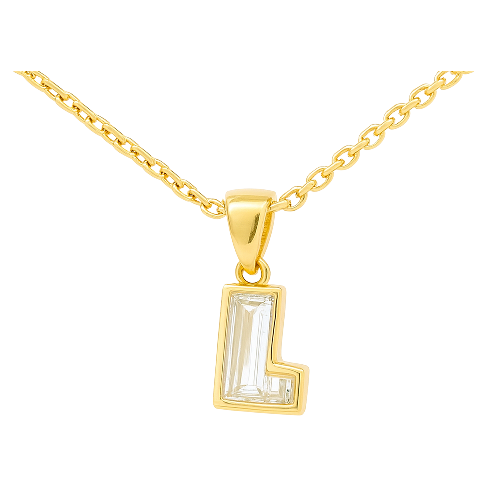 Diamond Letter Initial Necklace