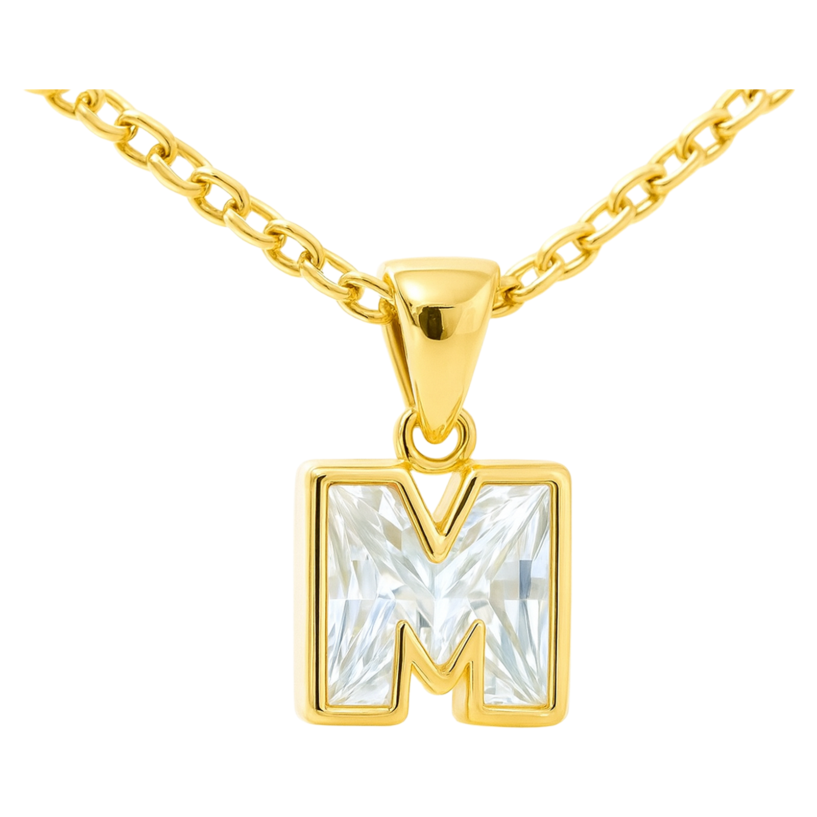 Diamond Letter Initial Necklace
