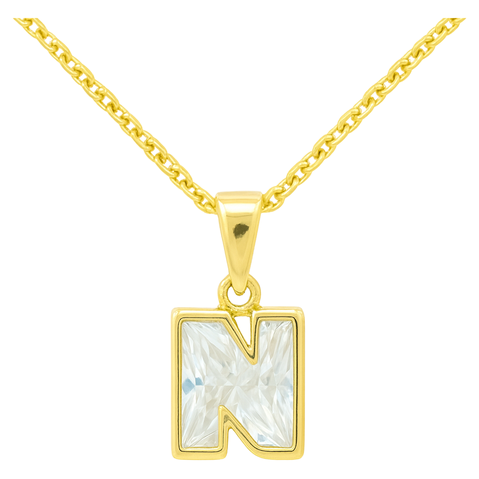 Diamond Letter Initial Necklace