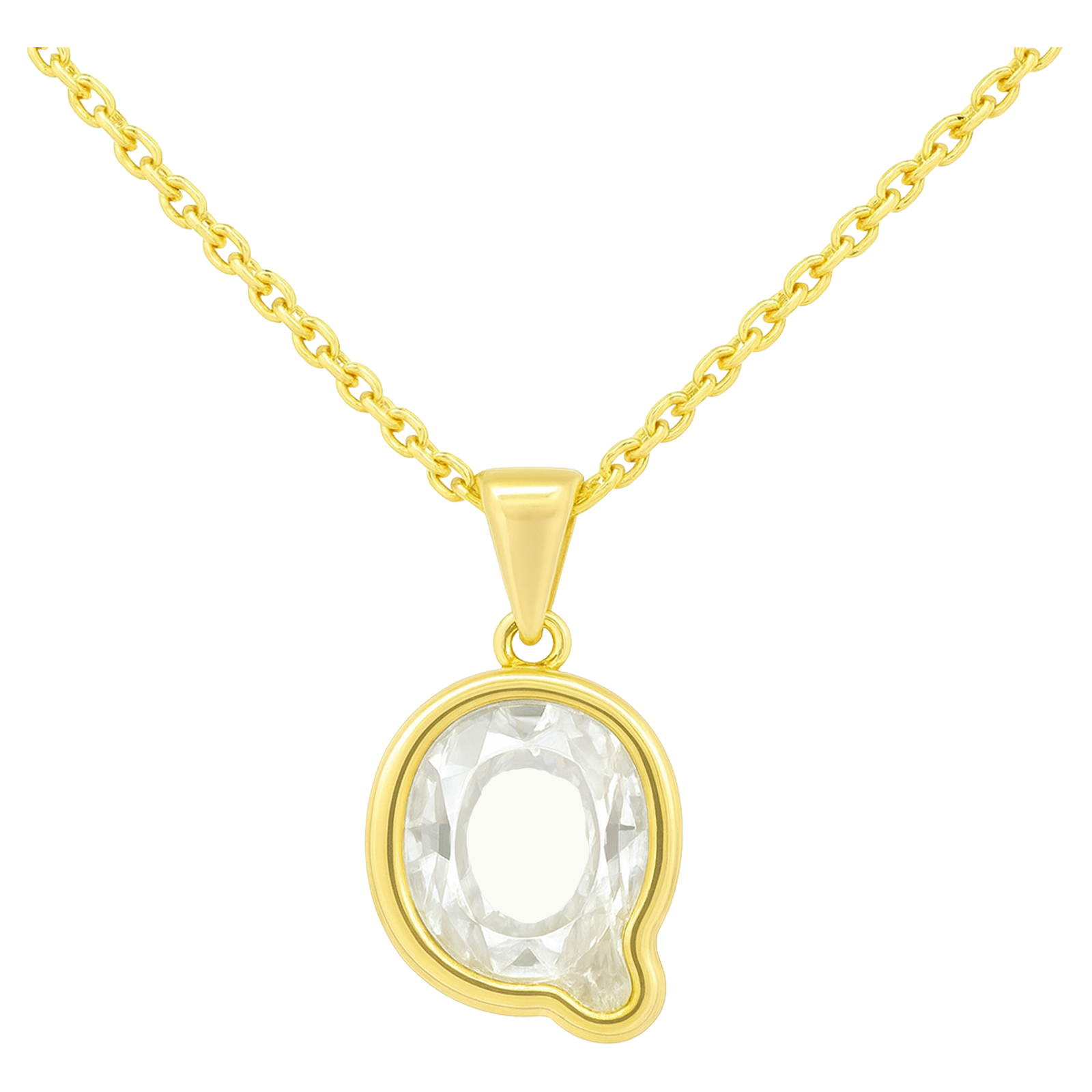 Diamond Letter Initial Necklace