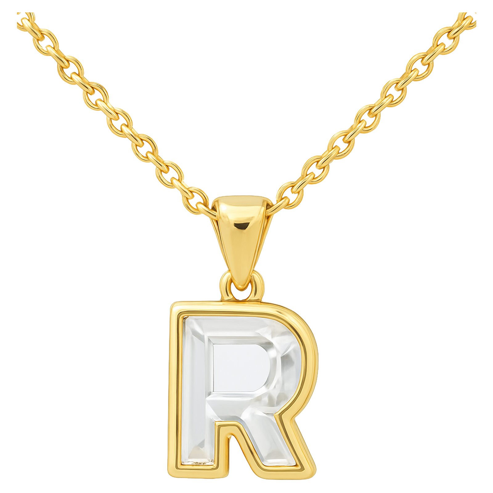 Diamond Letter Initial Necklace