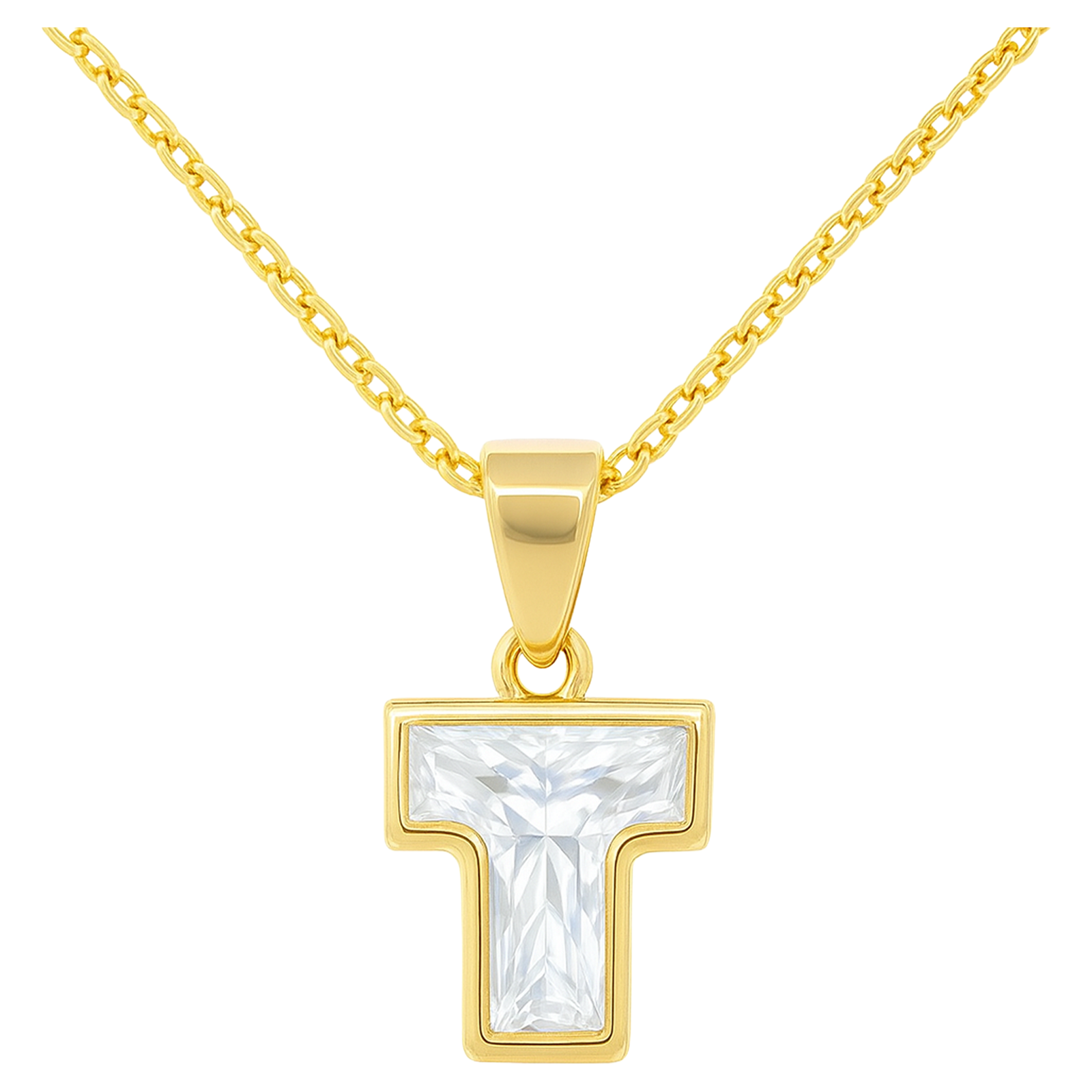 Diamond Letter Initial Necklace