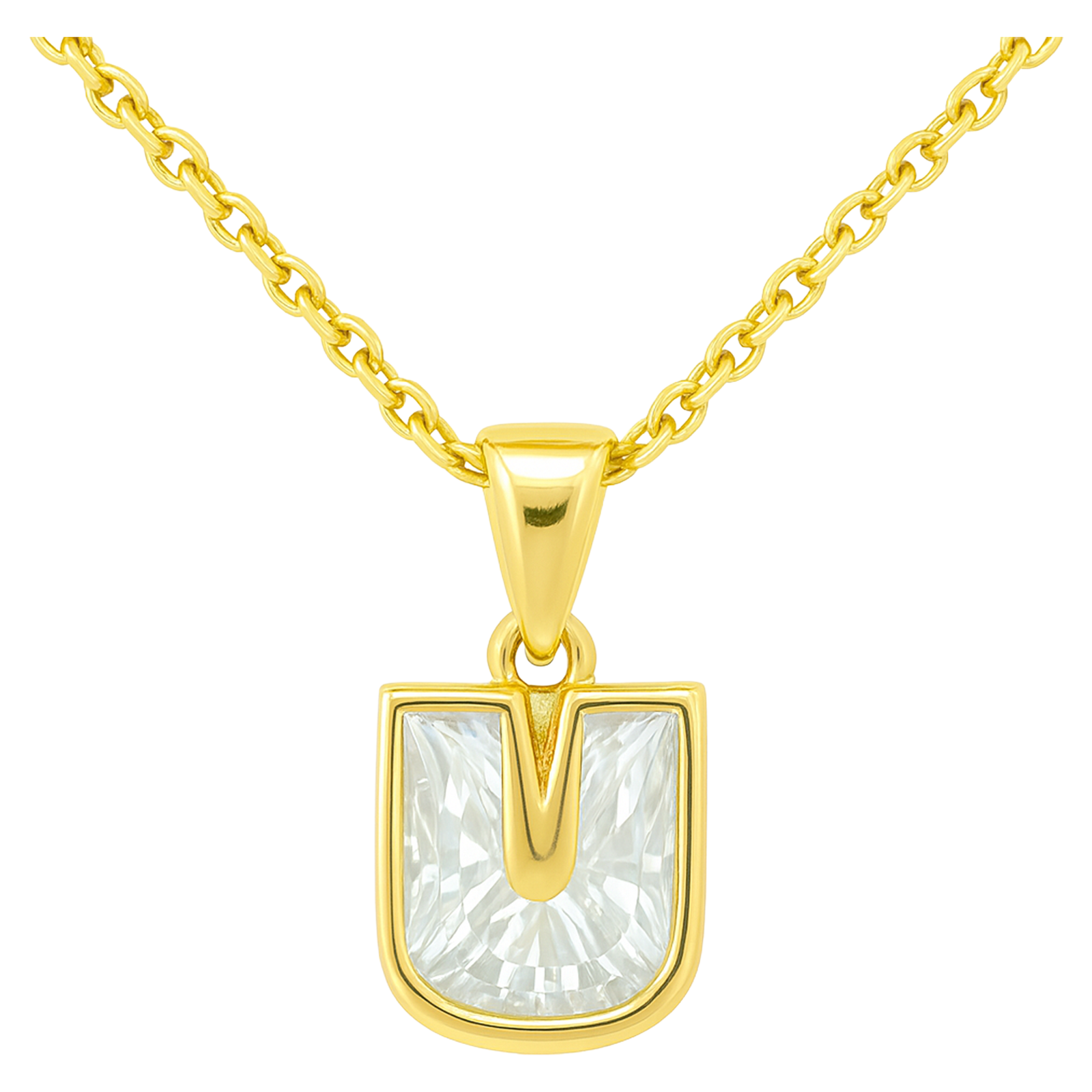 Diamond Letter Initial Necklace