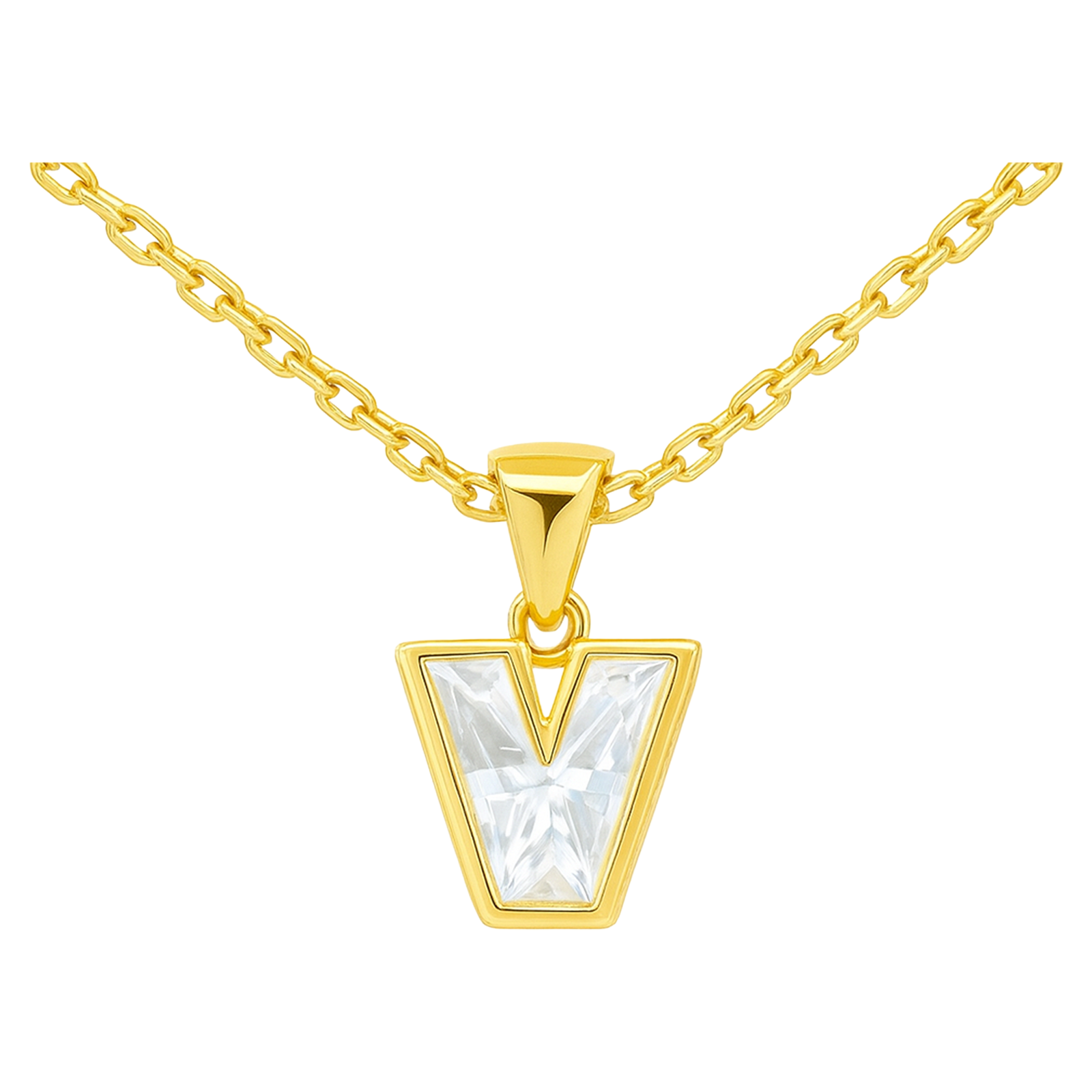 Diamond Letter Initial Necklace