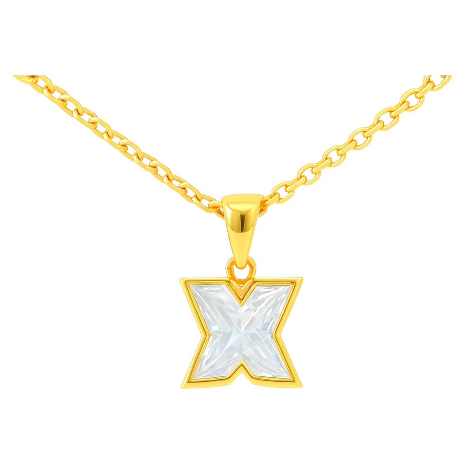 Diamond Letter Initial Necklace