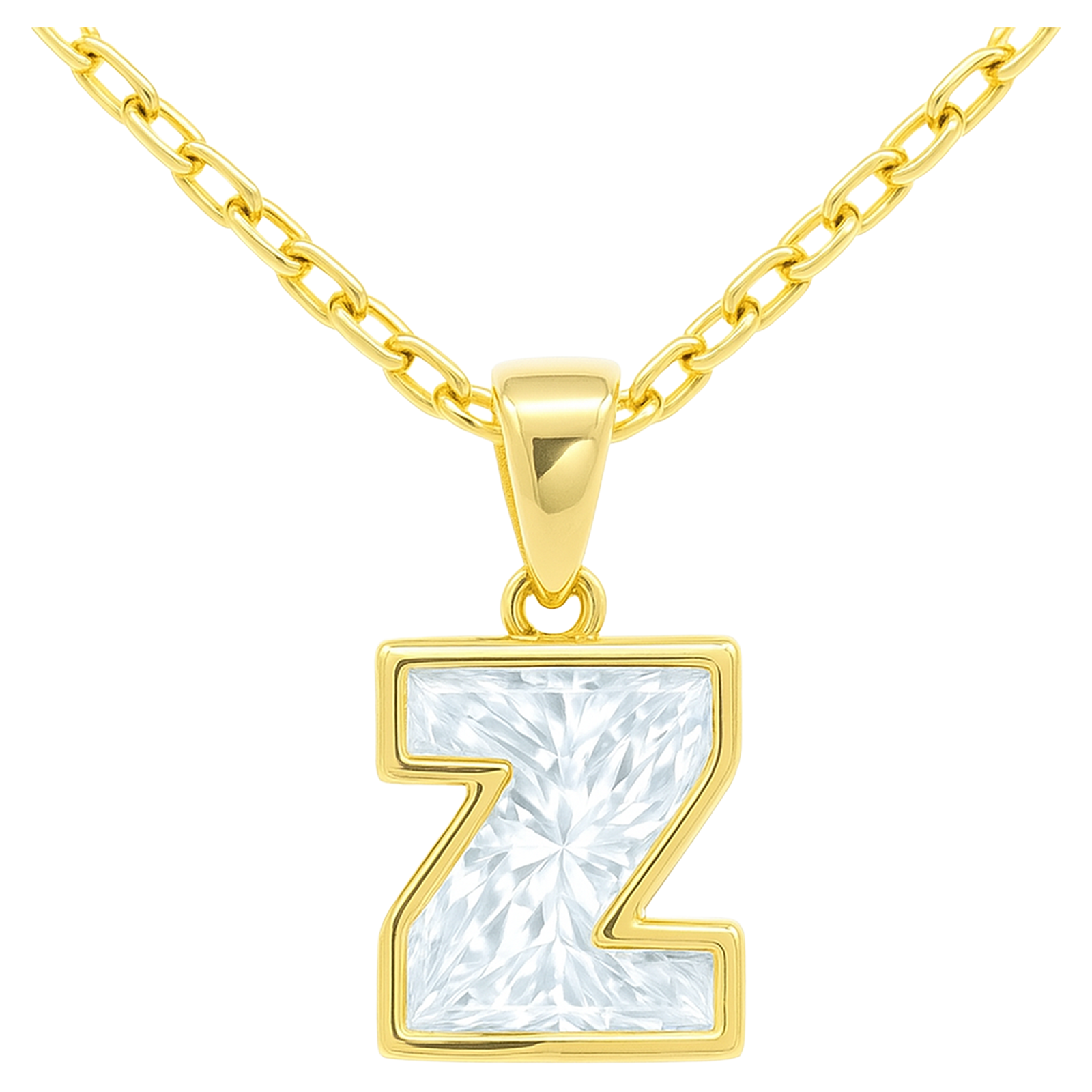 Diamond Letter Initial Necklace