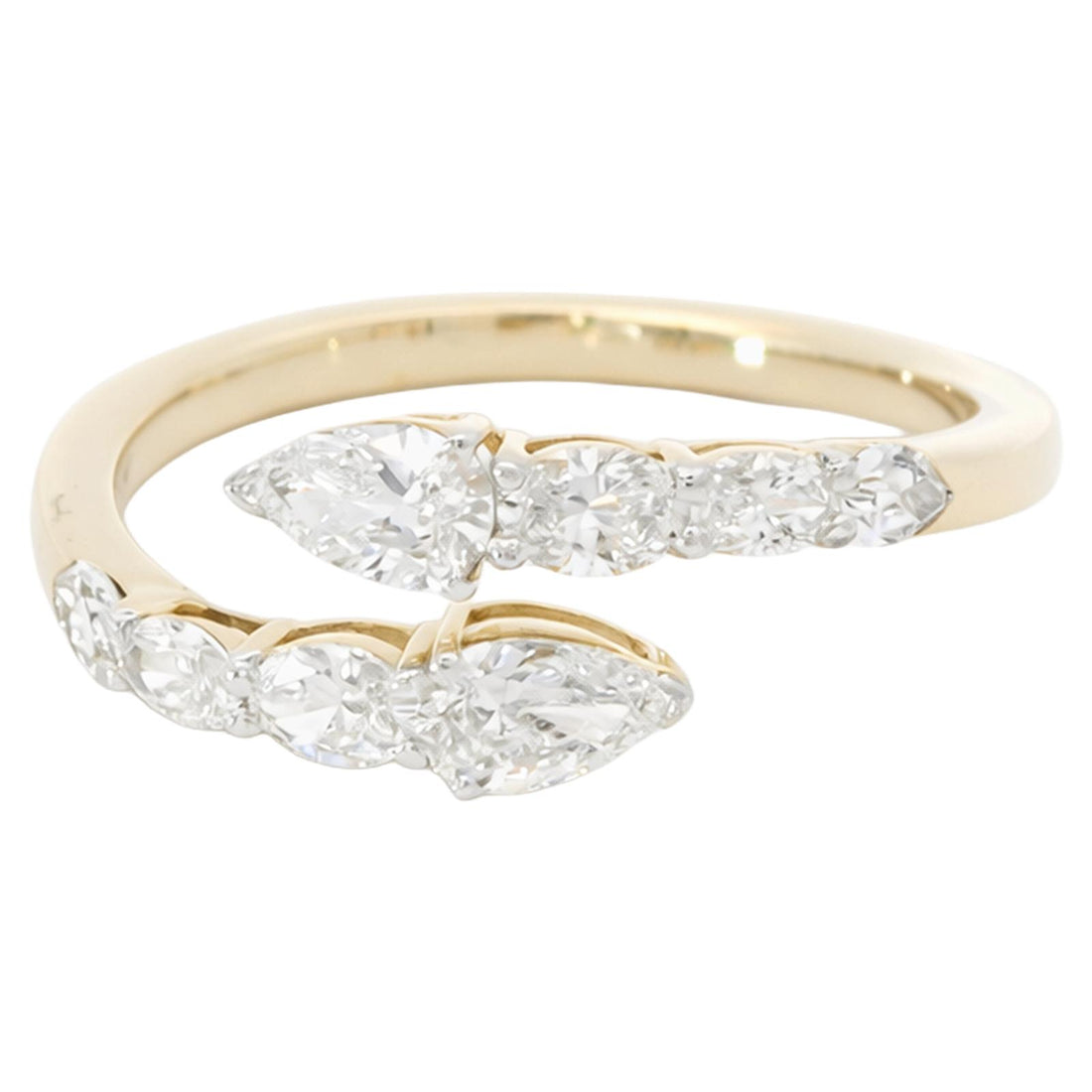 Marquise & Round Diamond Open Ring