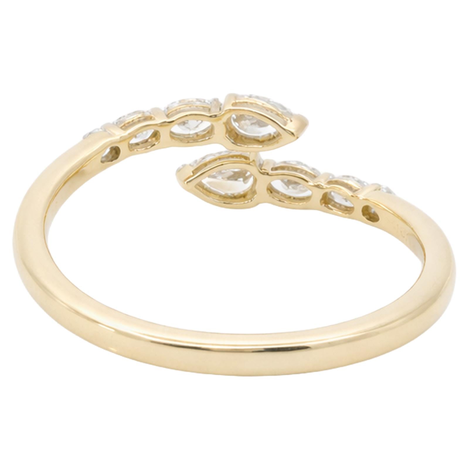 Marquise & Round Diamond Open Ring