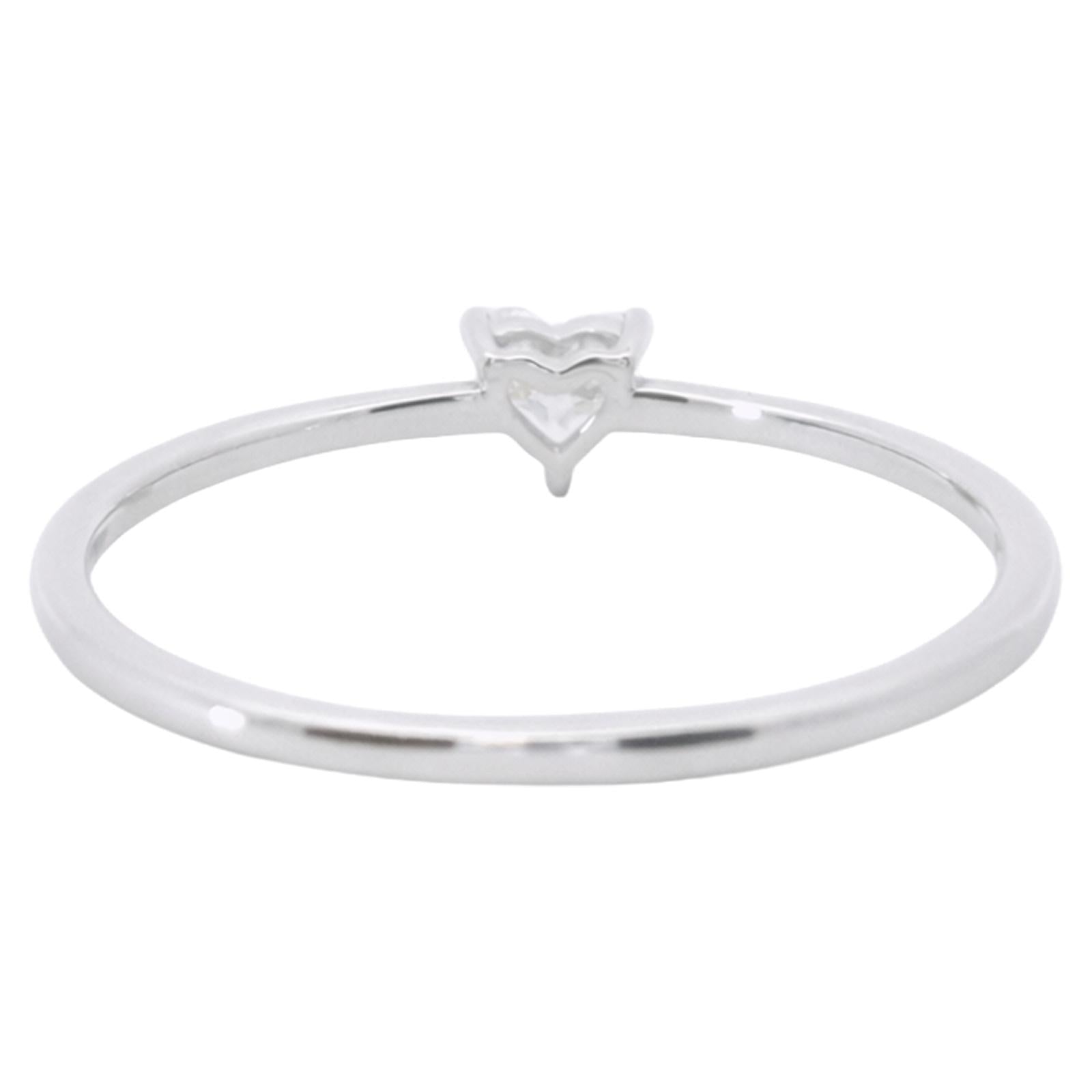 Dainty Heart Diamond Ring
