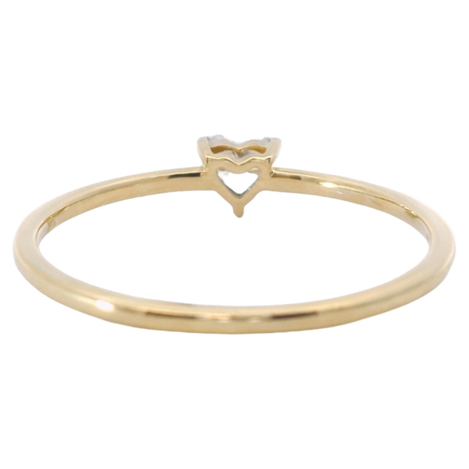 Dainty Heart Diamond Ring
