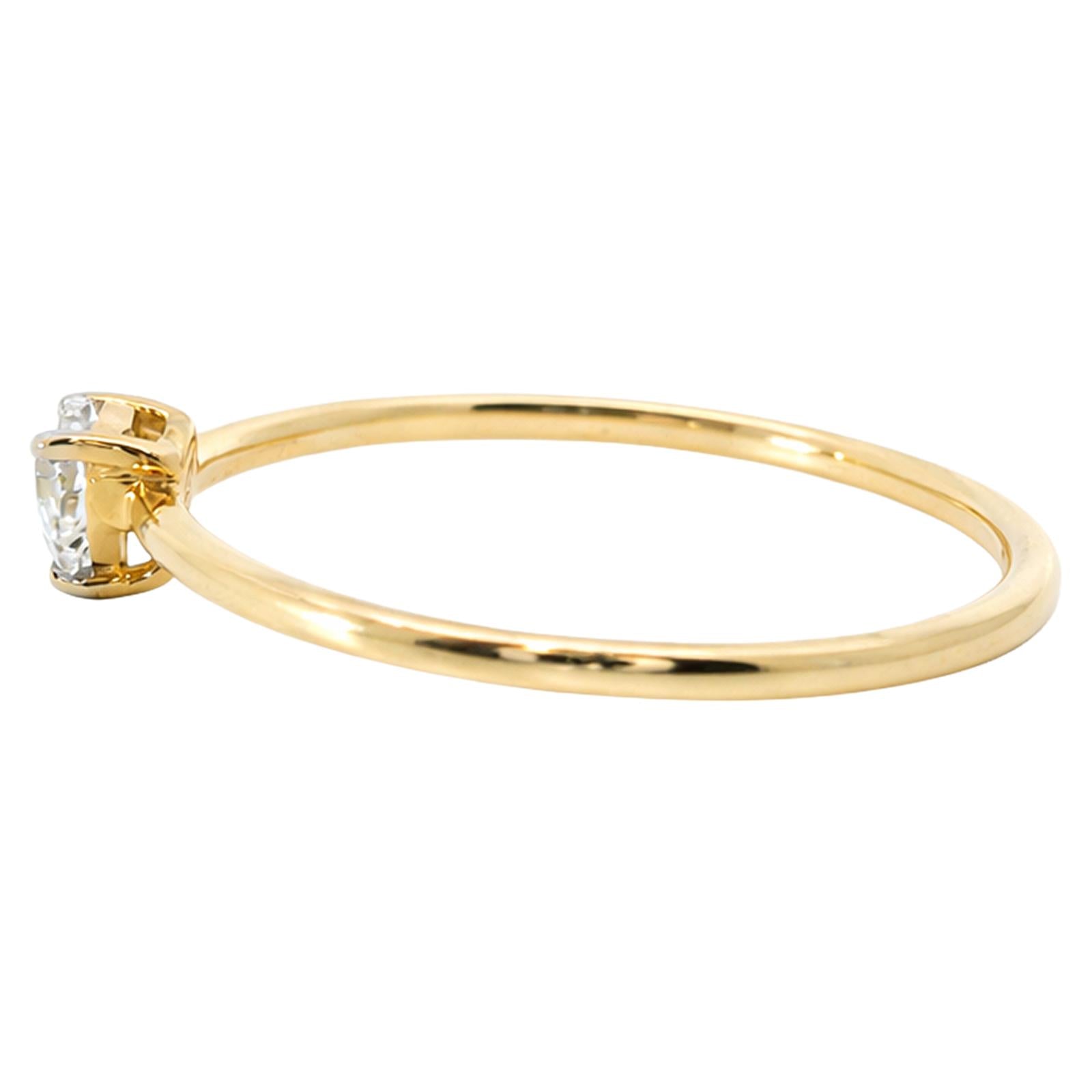 Dainty Heart Diamond Ring