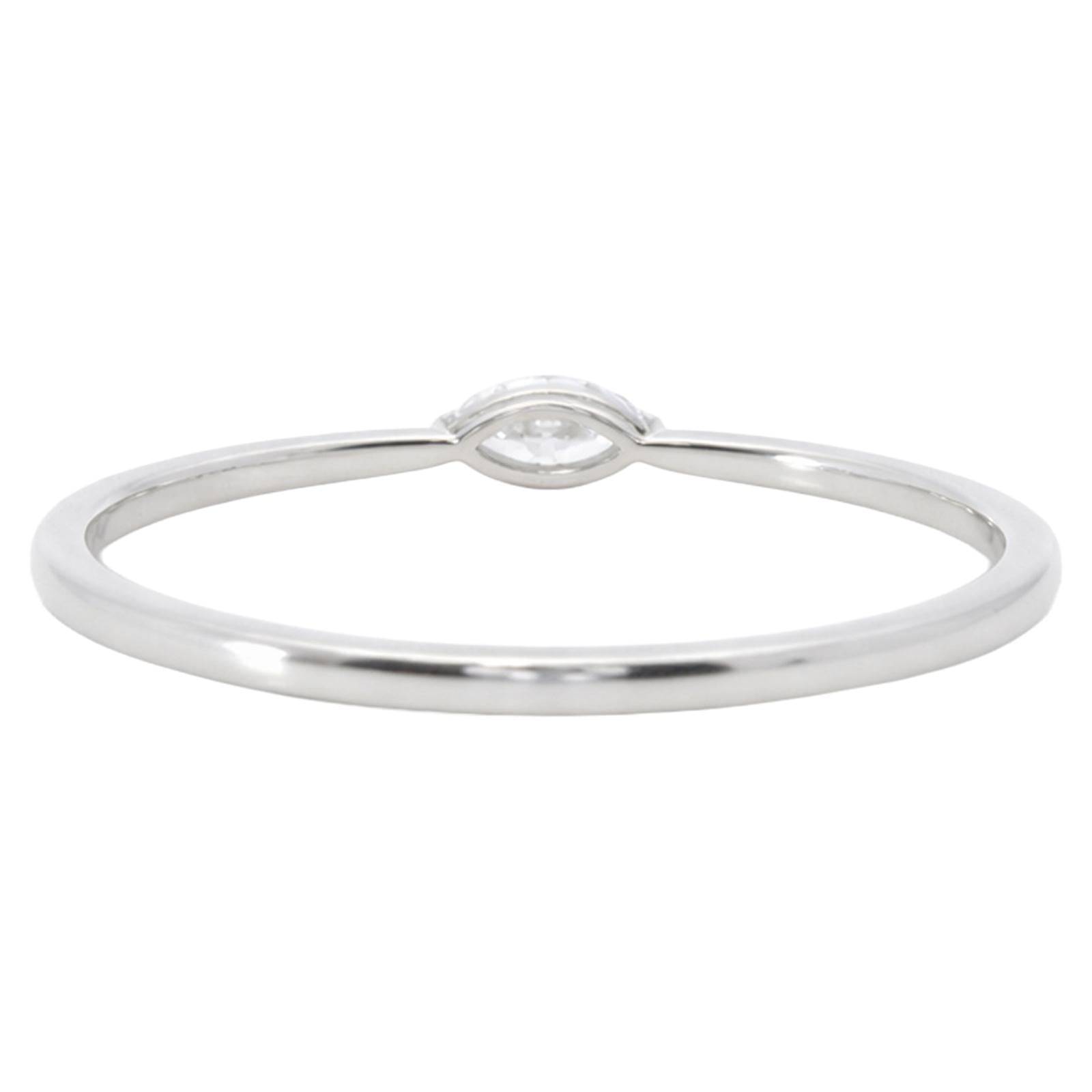 Sideways Marquise Diamond Solitaire Ring