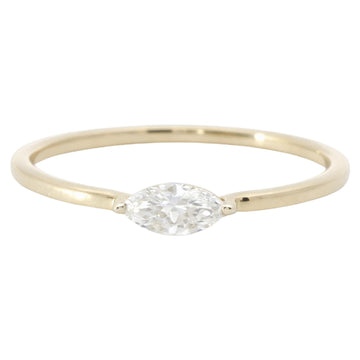 Sideways Marquise Diamond Solitaire Ring