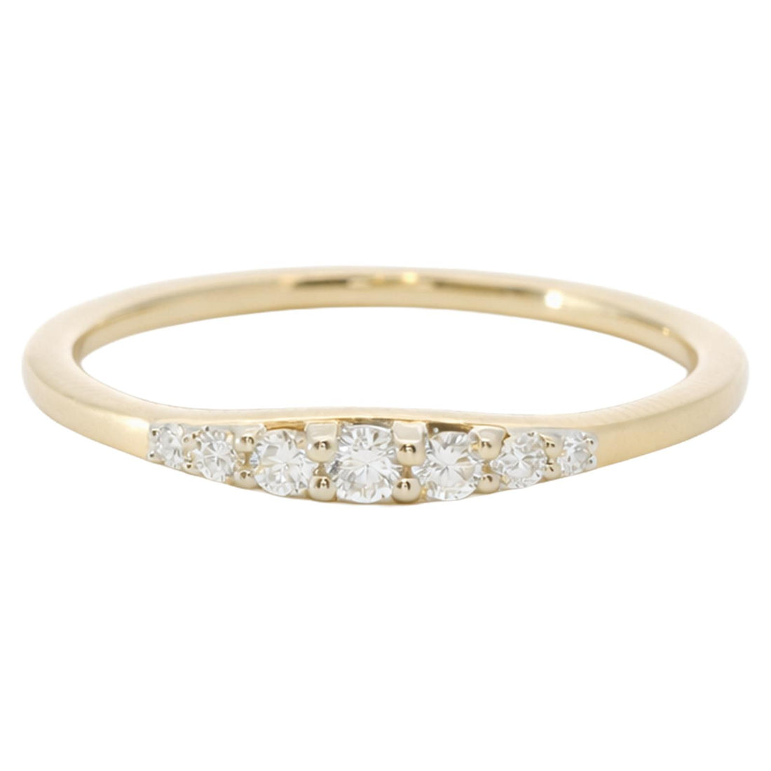 Curved Pavé Diamond Band