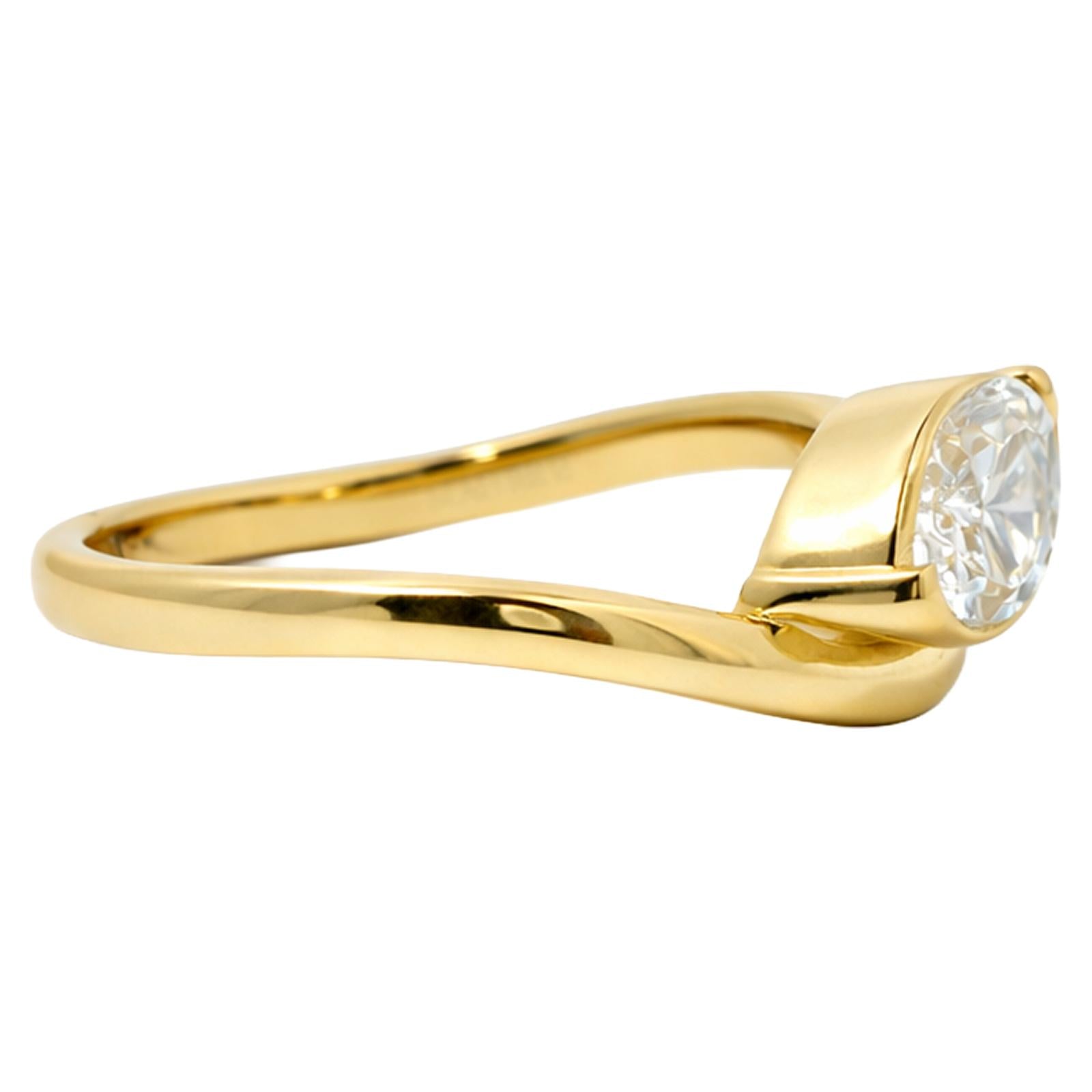 Marquise Diamond Bypass Ring