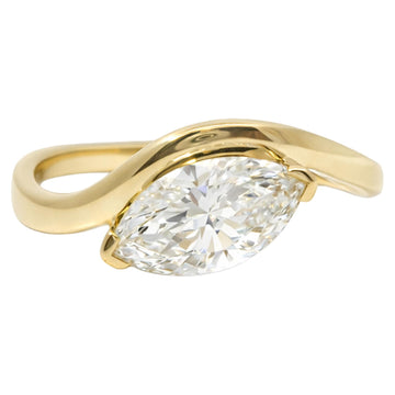 Marquise Diamond Bypass Ring