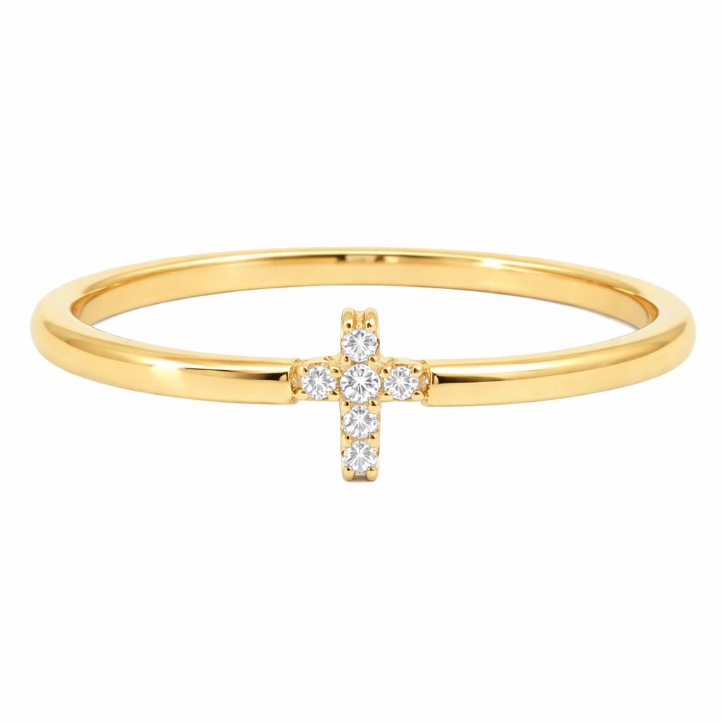 Diamond Cross Ring