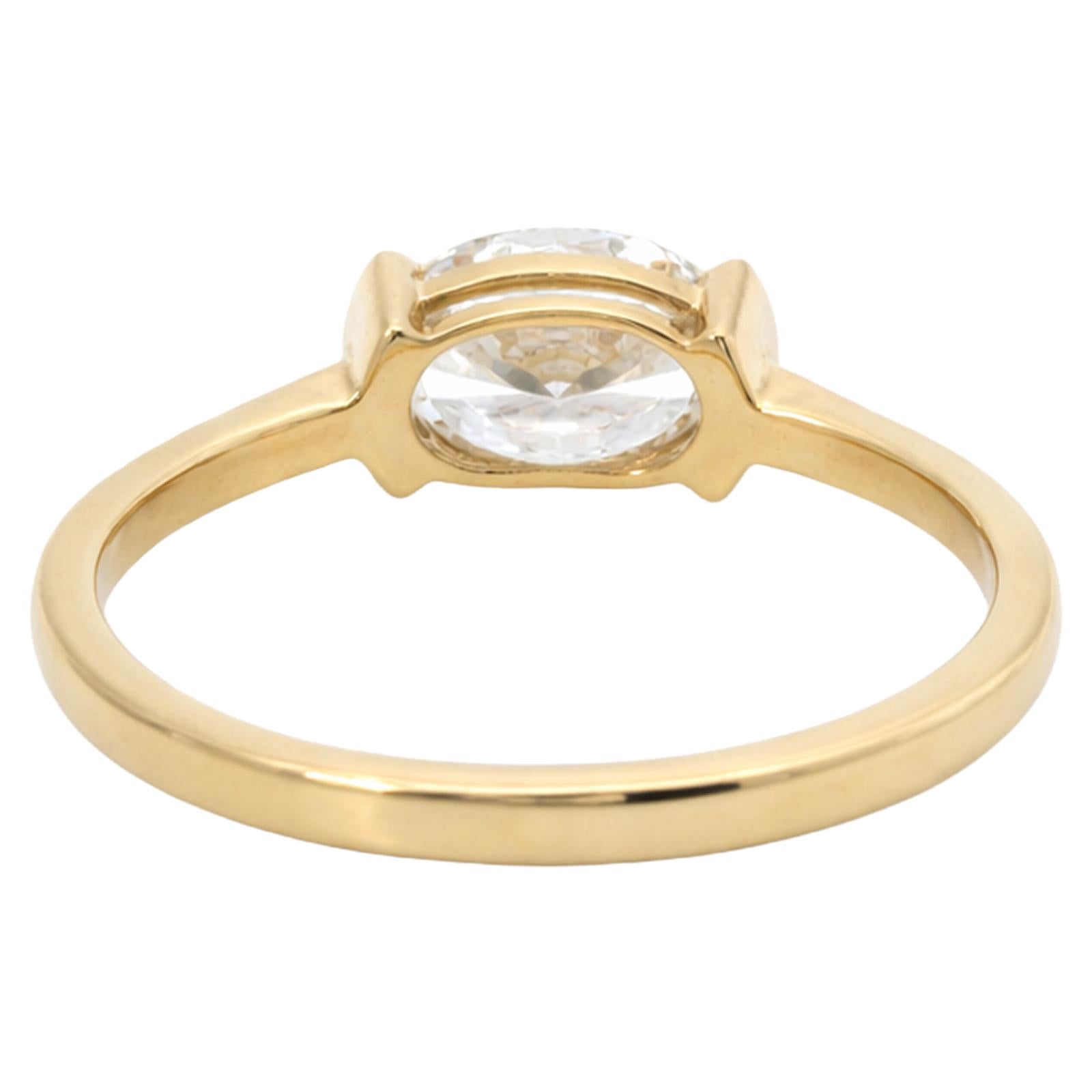 Oval Diamond Solitaire Ring