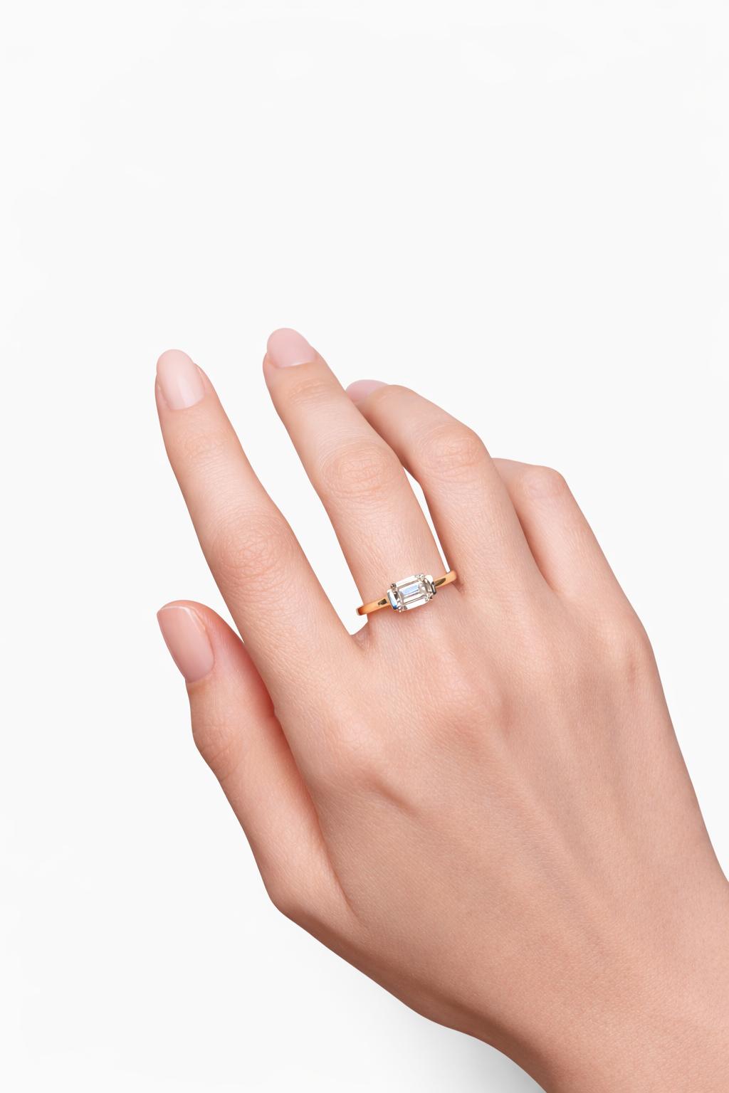 Emerald-Cut Solitaire Ring