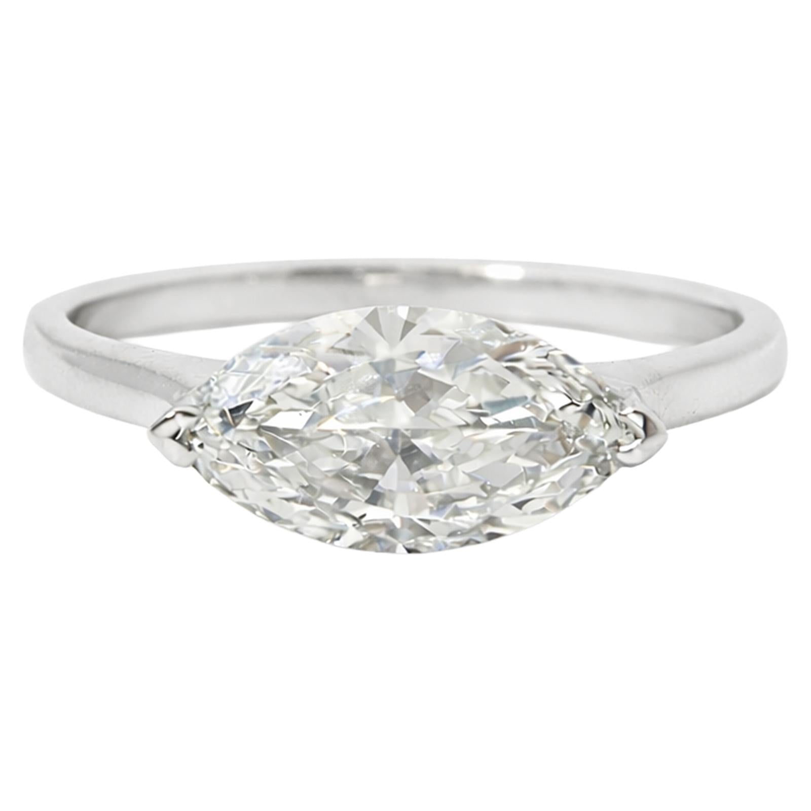 Marquise Solitaire Diamond Ring