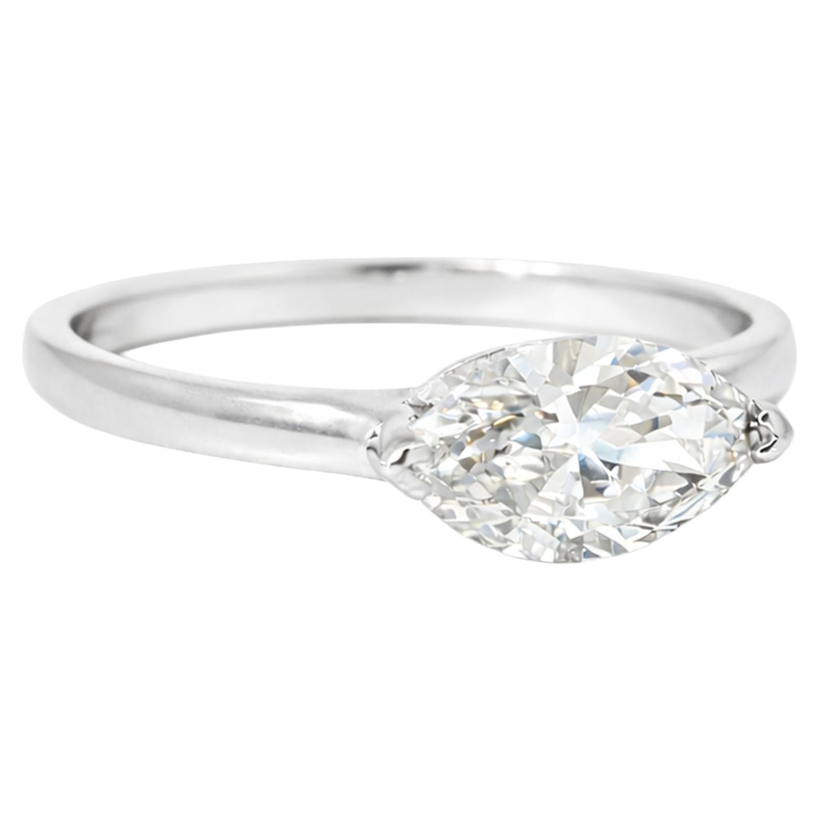 Marquise Solitaire Diamond Ring