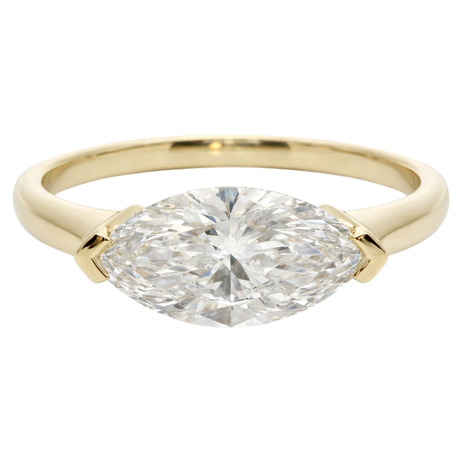 Marquise Diamond Solitaire Ring
