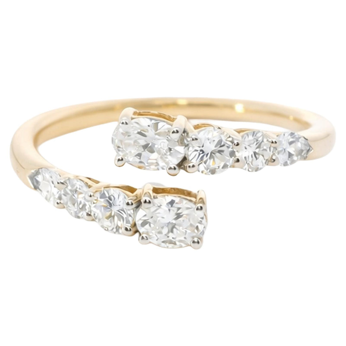 Graduated Diamond Open Ring