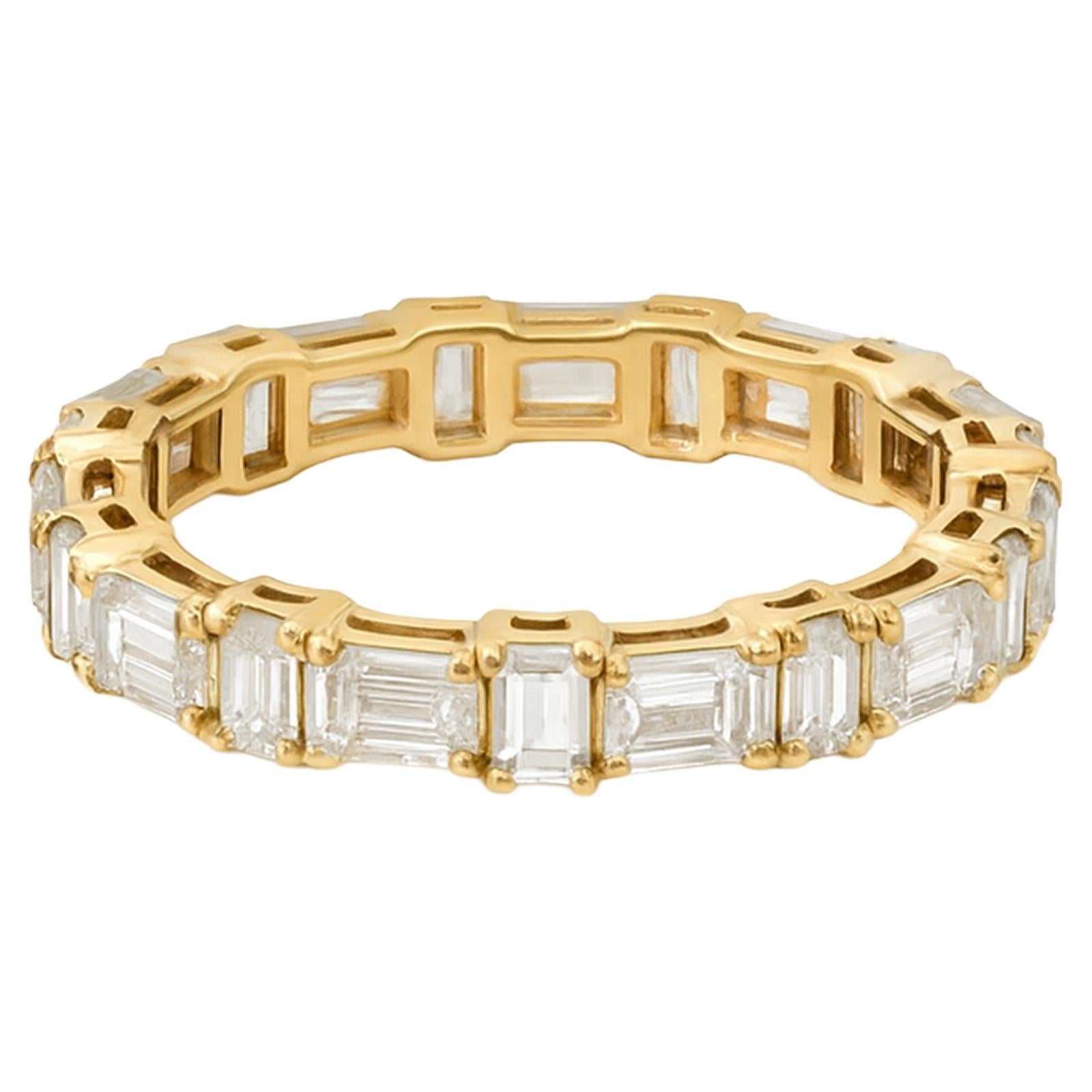 Emerald Cut Diamond Eternity Band