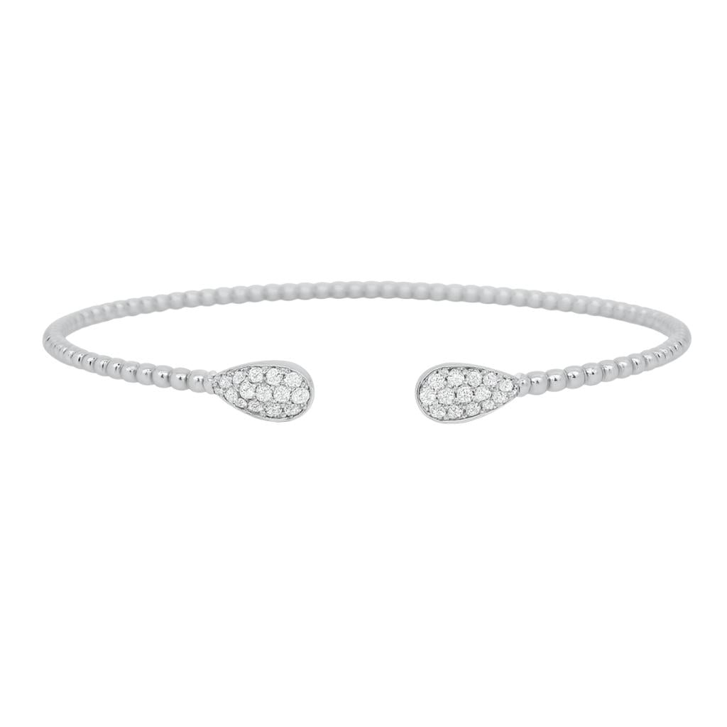 Beaded Diamond Pear Cuff