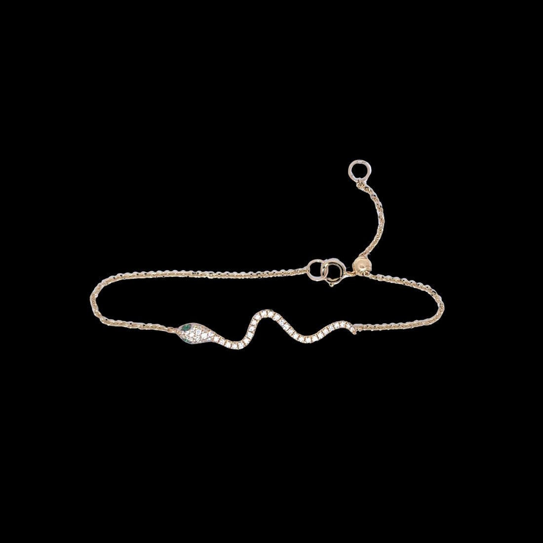 18k Yellow Gold Snake Bracelet