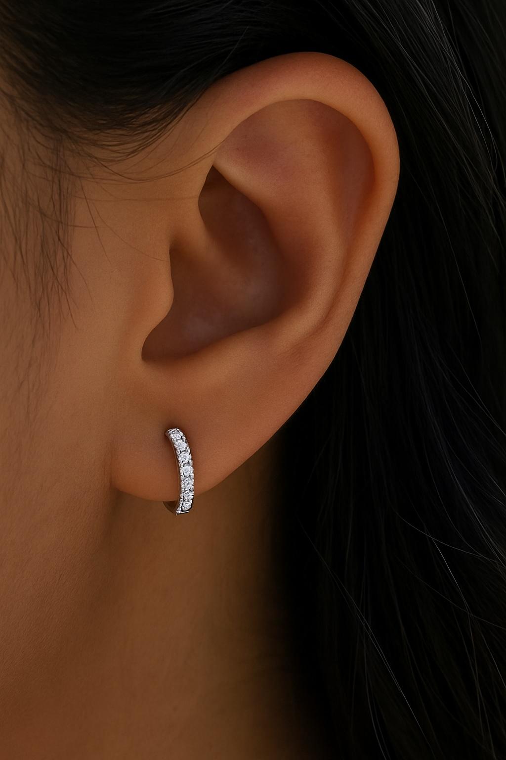 Classic Diamond Huggie