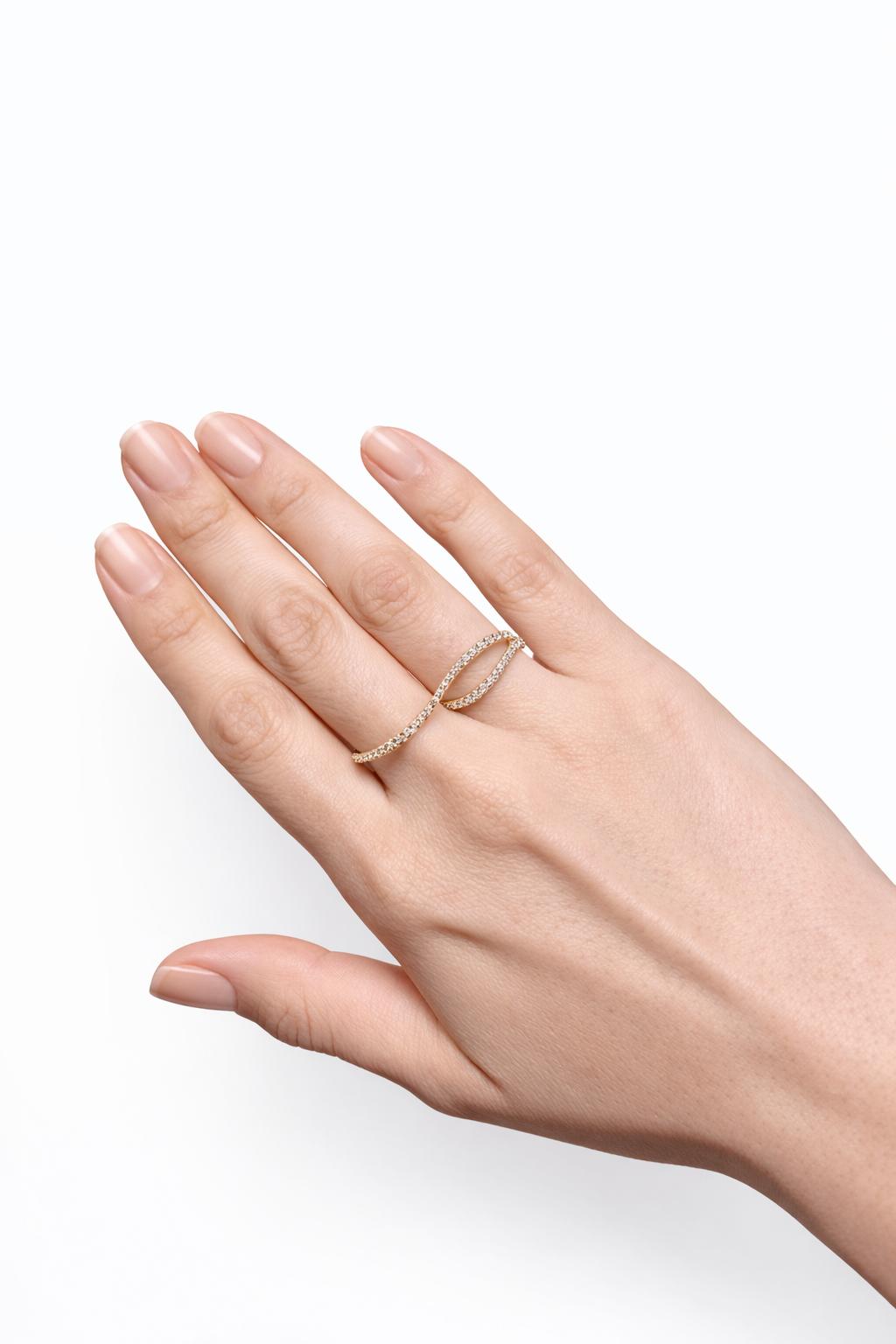 Diamond Infinity Wave Ring