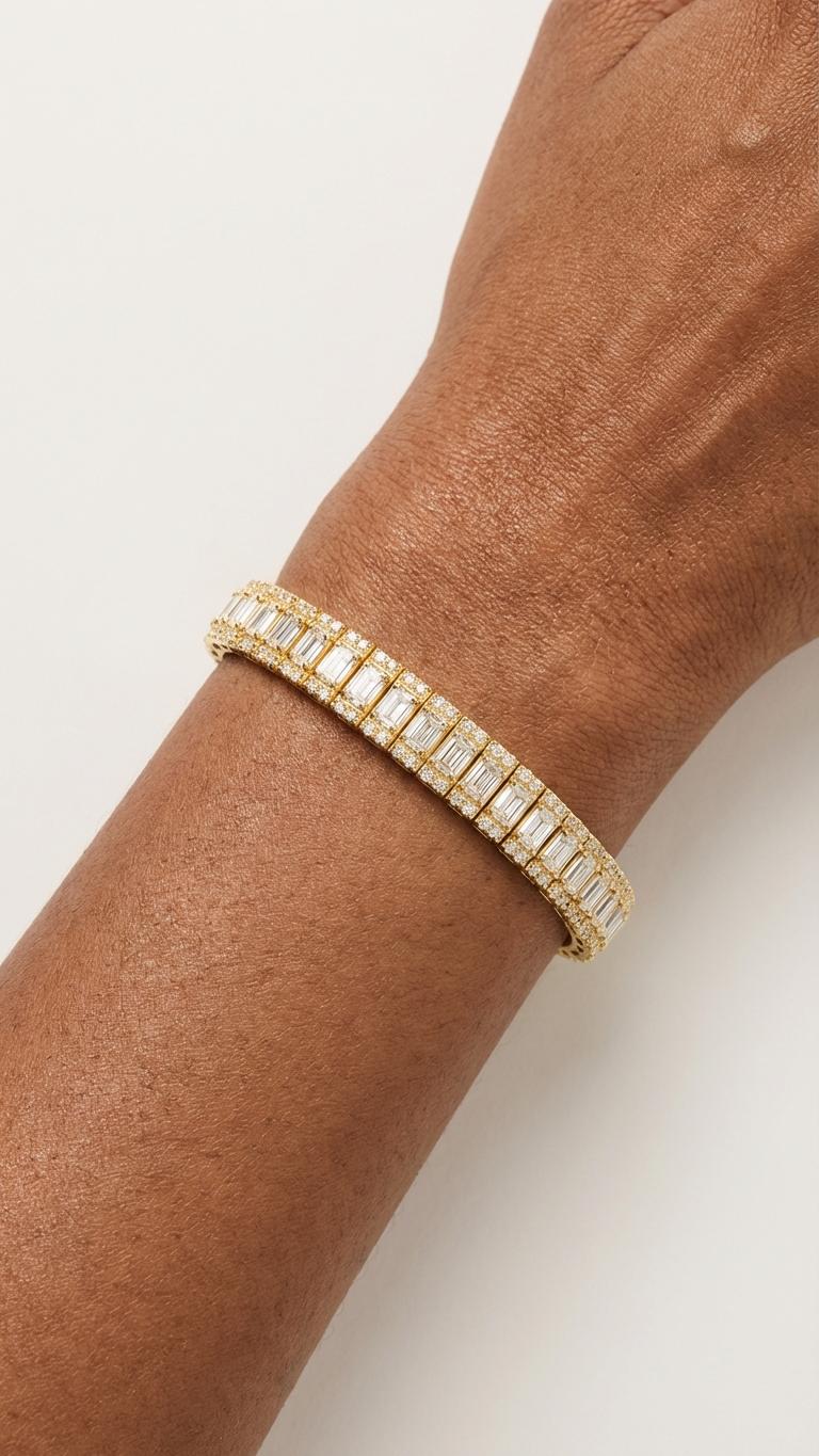 Baguette Diamond Tennis Bracelet