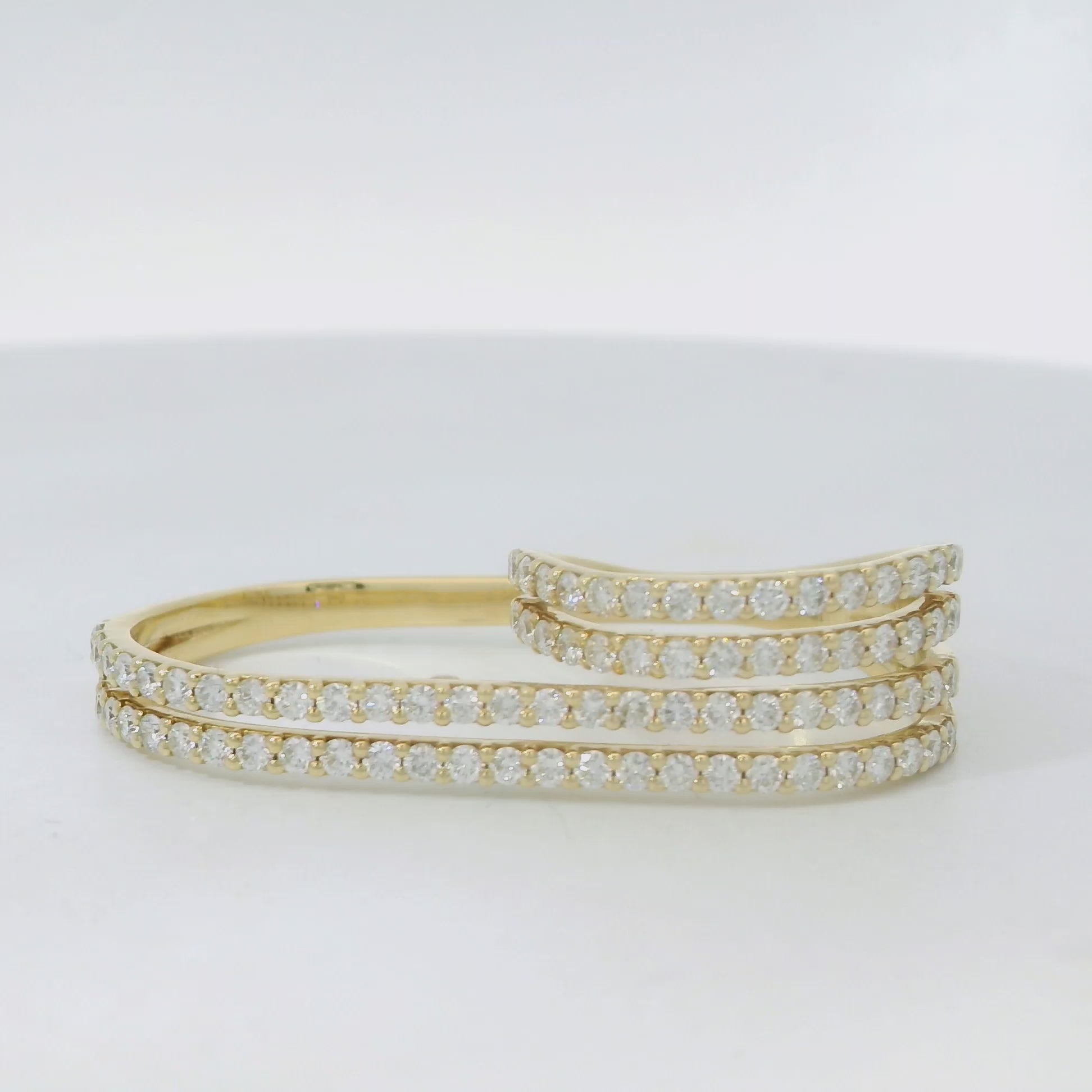 Diamond Pavé Multi-Band Wrap Ring